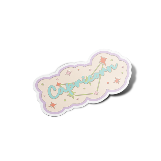 Capricorn Name Sticker